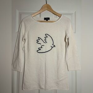 KatCashmere White Dove Cashmere Sweater
